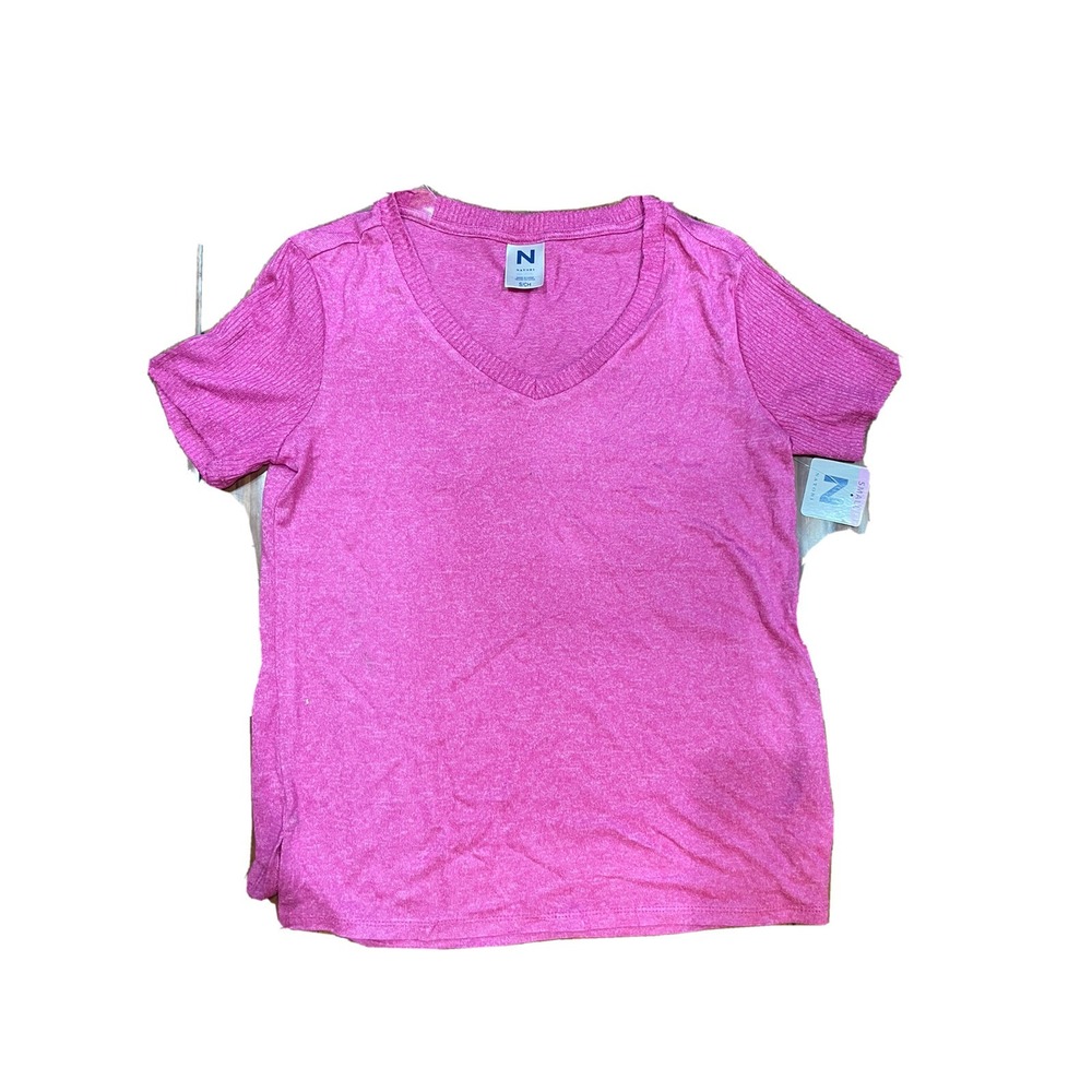 Natori Rib Sweaterknit Lounge Shirt Small Pink